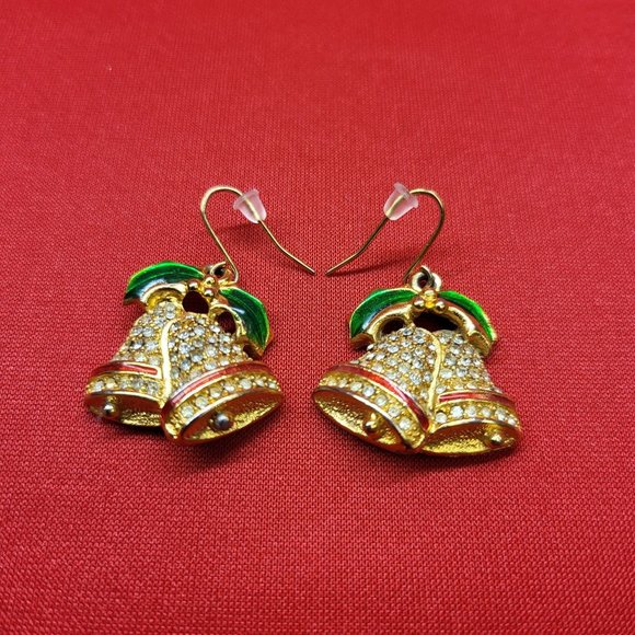 Christmas Bell Dangling Earrings - Picture 3 of 12